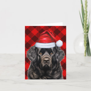 Newfoundland Christmas Dog Holiday Buffalo Plaid