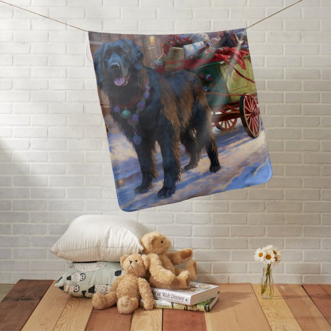 Newfoundland Christmas Festive Season Baby Blanket (In Situ)