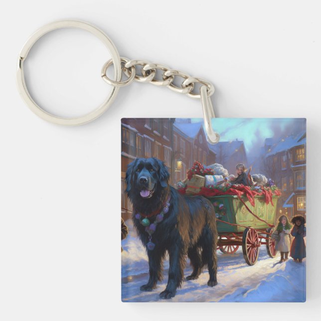 Newfoundland Christmas Festive Season Keychain (Front)