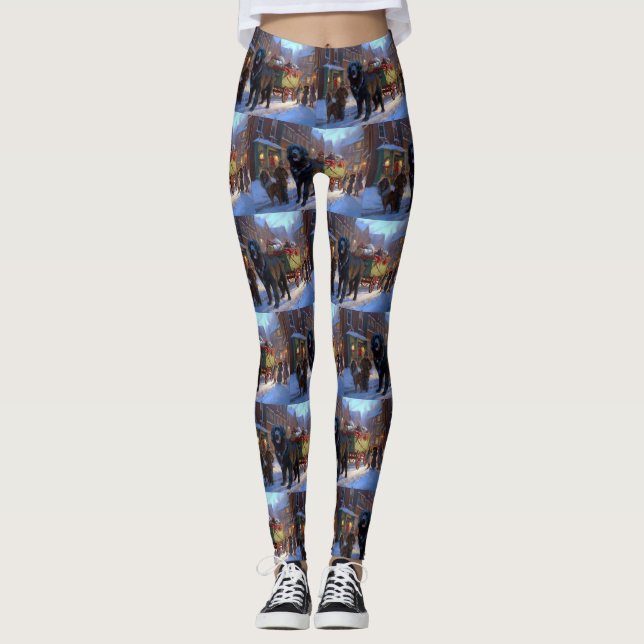 Newfoundland Christmas Festive Season Leggings (Front)