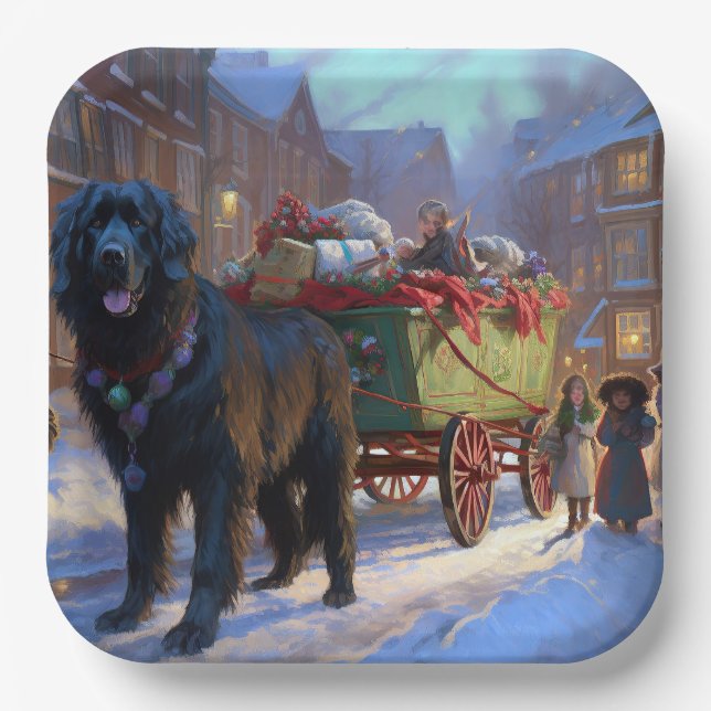 Newfoundland Christmas Festive Season Paper Plates (Front)