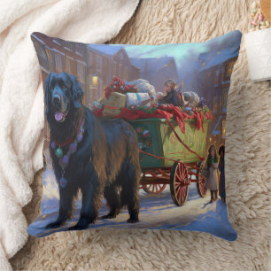 Newfoundland Christmas Festive Season Throw Pillow