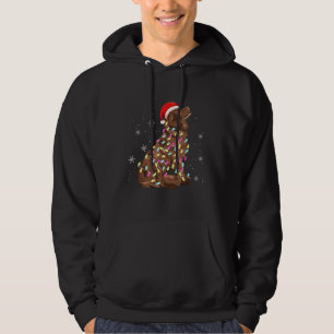 Newfoundland Christmas Light   Funny Dog Lover Hoodie