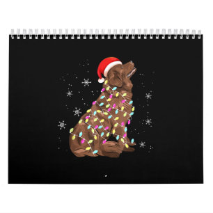 Newfoundland christmas light gift funny dog lover calendar