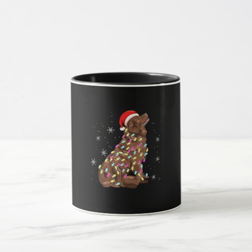 Newfoundland christmas light gift funny dog lover mug