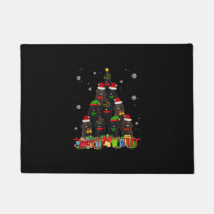 Newfoundland Christmas Tree Funny Dog Lover Xmas Doormat