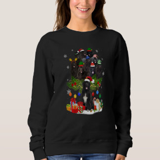 Newfoundland Christmas Tree Lights Funny Dog Xmas Sweatshirt