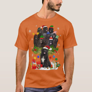 Newfoundland Christmas Tree Lights Funny Dog Xmas T-Shirt