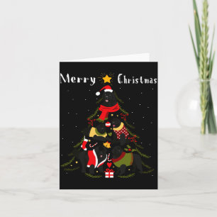 Newfoundland Christmas Tree Xmas Dog Lover  Card