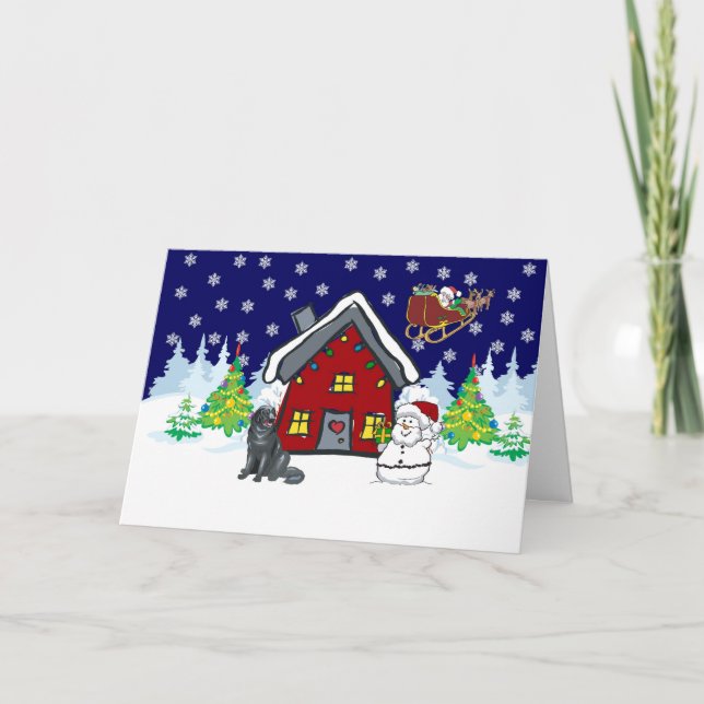 Newfoundland Country Christmas Holiday Card (Front)