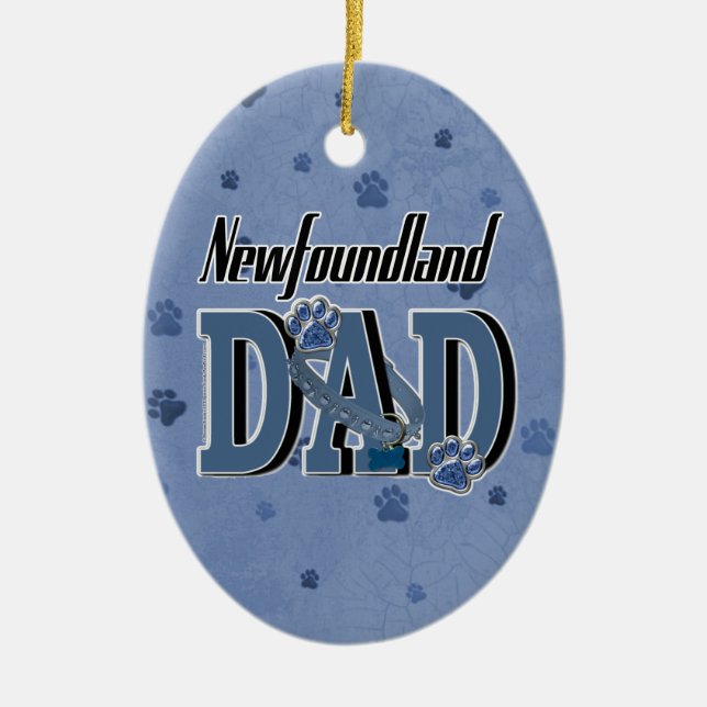 Newfoundland DAD Ceramic Ornament (Front)