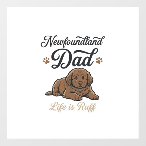 Newfoundland Dad Life Is Ruff Vintage Dog Shirt Floor Decals