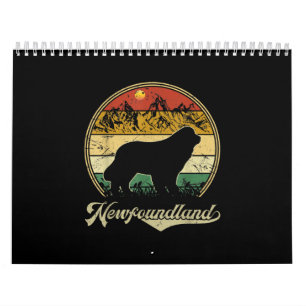 Newfoundland design funny gift for dog lover calendar
