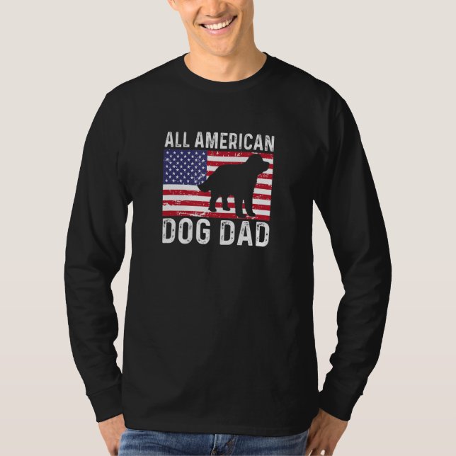 Newfoundland Distressed Patriotic All American USA T-Shirt (Front)