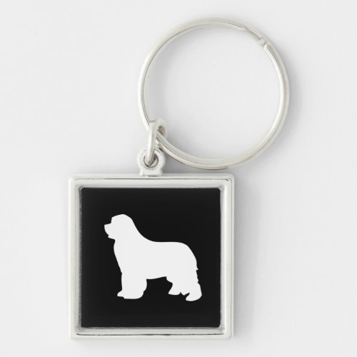 Newfoundland dog beautiful silhouette keychain