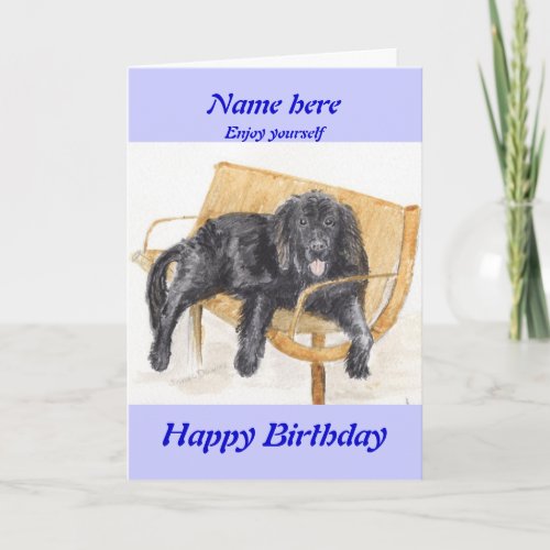 Newfoundland Dog birthday card add name