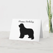 FREE PERSONALISATION Newfoundland Birthday Card Embroidered by Dogmania 