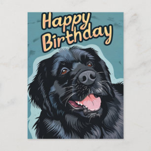 Newfoundland dog Birthday  Postcard