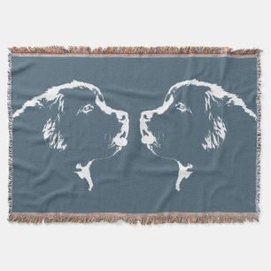 Newfoundland Dog Blanket Puppy Dog Throw Blanket