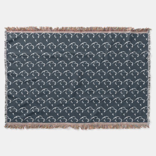 Newfoundland Dog Blanket Puppy Dog Throw Blanket (Front)