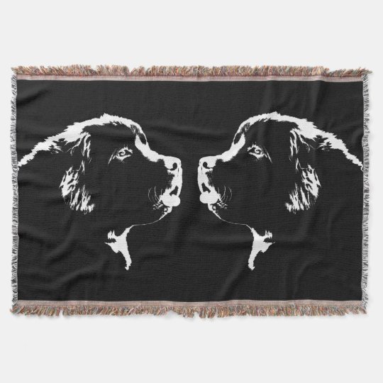 Newfoundland Dog Blanket Puppy Dog Throw Blanket