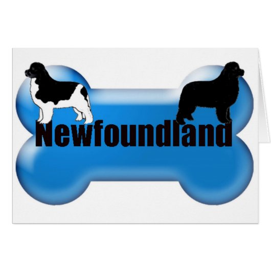 Newfoundland Dog bone Cards (Front Horizontal)