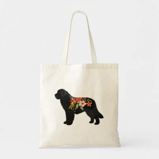 NEWFOUNDLAND embroidered tote bag ANY COLOR
