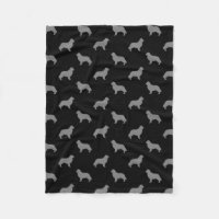 Newfoundland Dog Breed Silhouettes Pattern