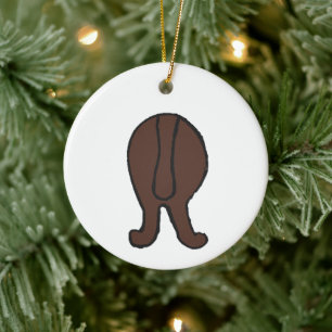 newfoundland dog brown hiney ceramic ornament