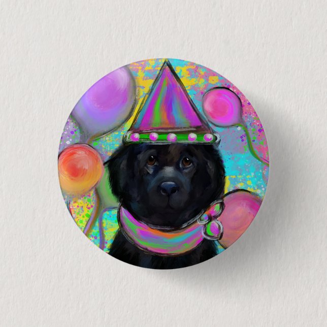 Newfoundland Dog        Button (Front)