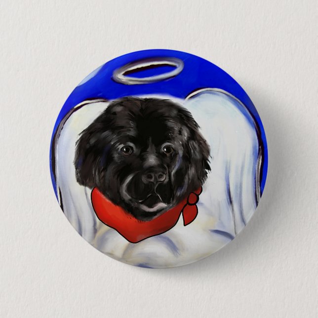 Newfoundland Dog Button (Front)