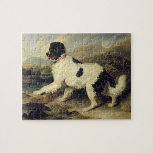 Newfoundland Dog Called Lion 1824 oil on canvas Jigsaw Puzzle