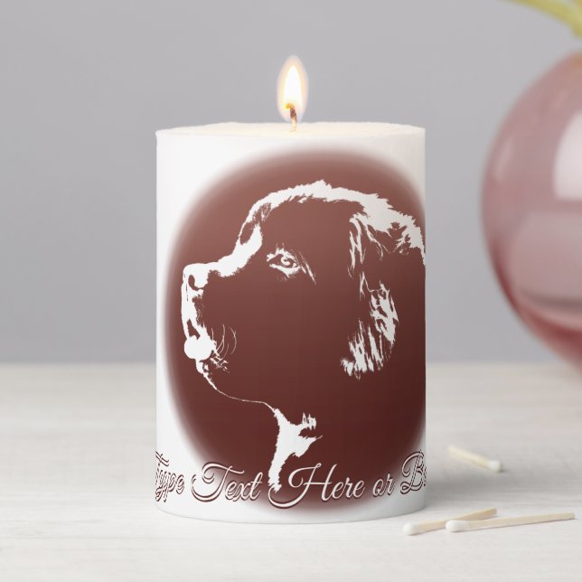 Newfoundland Dog Candles Personalized Dog Candles (In Situ)