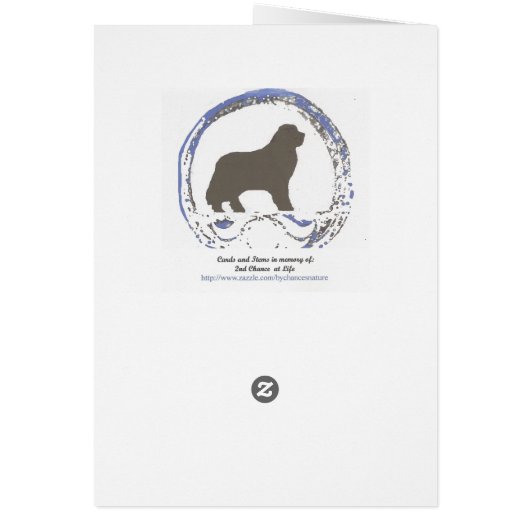 Newfoundland dog Card (Back)