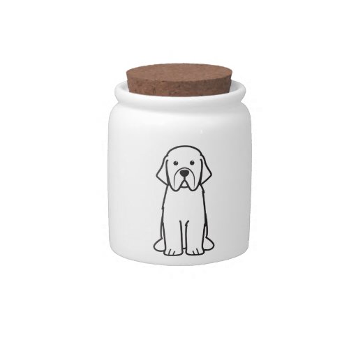 Newfoundland Dog Cartoon Candy Jar