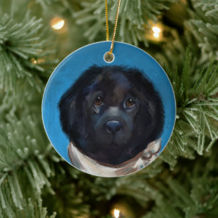 Newfoundland Dog Ceramic Ornament