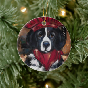 Newfoundland Dog Ceramic Ornament