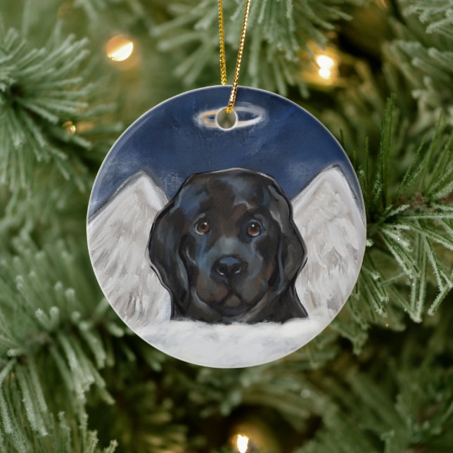 Newfoundland Dog Ceramic Ornament (Tree)