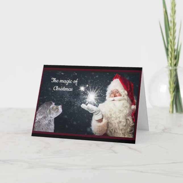 Newfoundland Dog Christmas Holiday Card (Front)