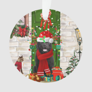Newfoundland Dog Christmas Ornament