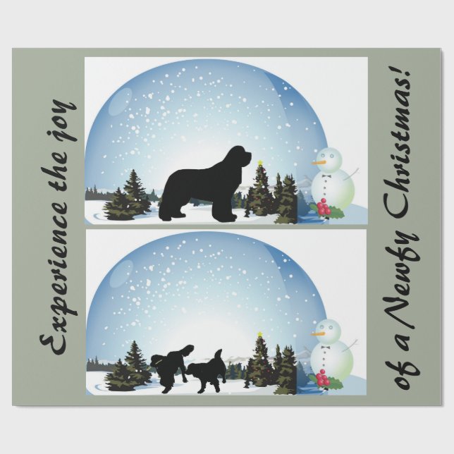 Newfoundland Dog Christmas Paper (Flat)