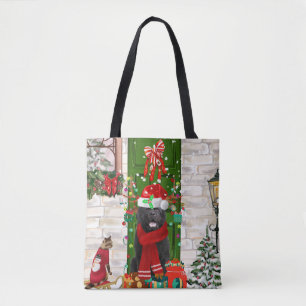 Newfoundland Dog Christmas Tote Bag