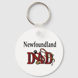 Newfoundland Dog Dad Gifts Keychain