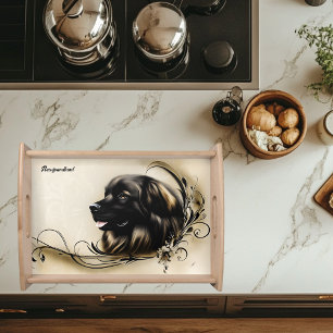 Newfoundland dog design serving tray