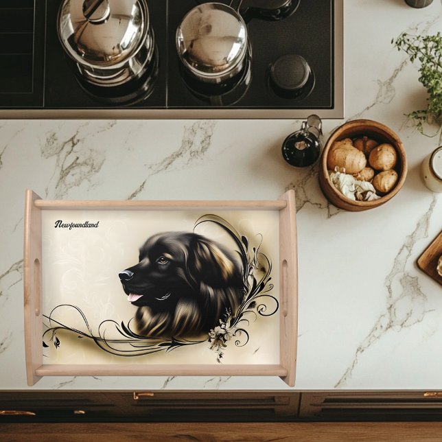 Newfoundland dog design  serving tray (Creator Uploaded)
