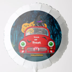 Newfoundland Dog Driving Car Scary Halloween Balloon