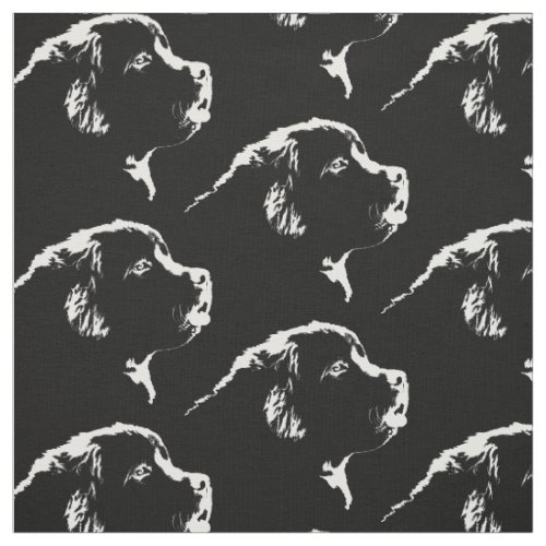 Newfoundland Dog Fabric Fabric Puppy Dog Pattern