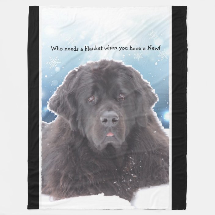 Newfoundland Dog Fleece Blanket