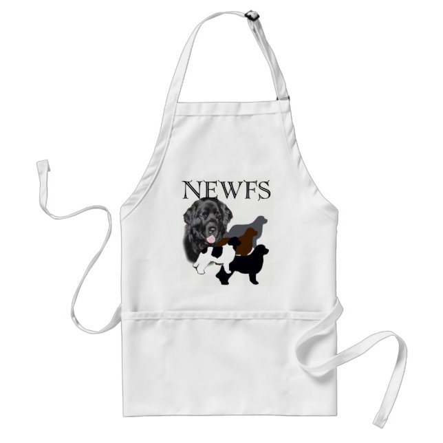 Newfoundland dog four colors adult apron (Front)