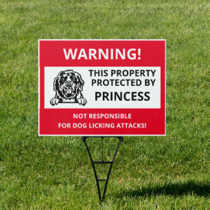 NEWFOUNDLAND DOG Funny Beware of Dog Sign